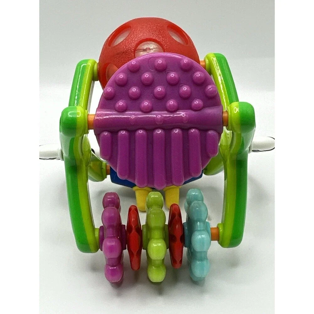 Sensory Baby Rattle Teether Toy Multi Texture Ball Wheel Ring Development